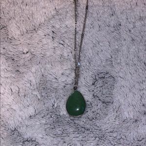 Jade green pendant necklace